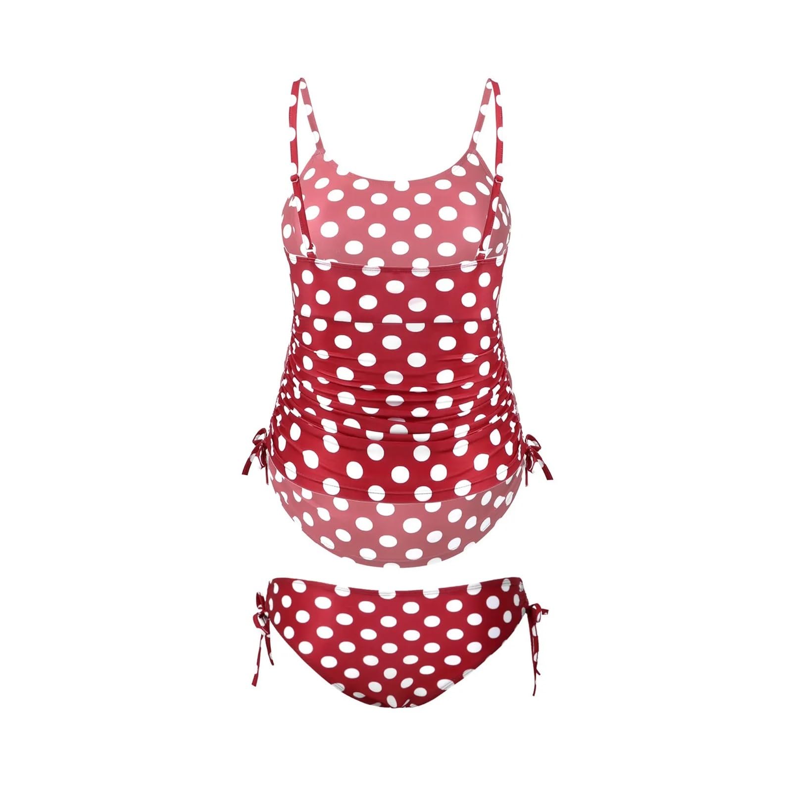 Traje de baño de Maternidad de una Pieza, Tankinis, for Mujeres Embarazadas, de Verano, con Lunares, Ropa de Playa, Traje de baño for Embarazadas(L)