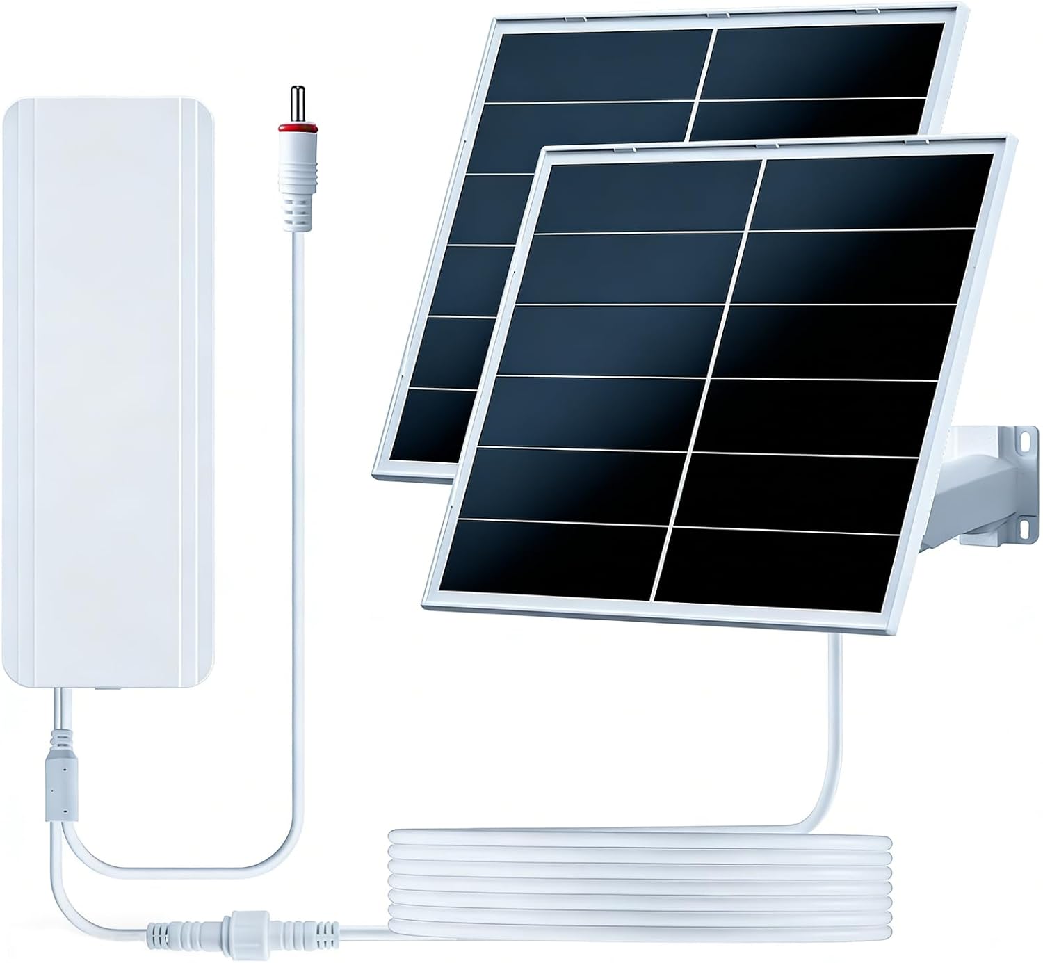 Zivif 40W Solar Panel Charger Kit, Solar Panel for Security Camera 5V/12V Adjustable Output, USB-C & DC Power for Security & Trail Camera, IP66 Weatherproof, 360°Adjustable Brackets