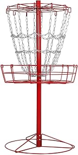 Yaheetech Disc Golf Basket Portable Disc Golf Practice Set 12/24 Chain w/Basket Target and Double Steel Chains for Outdoor