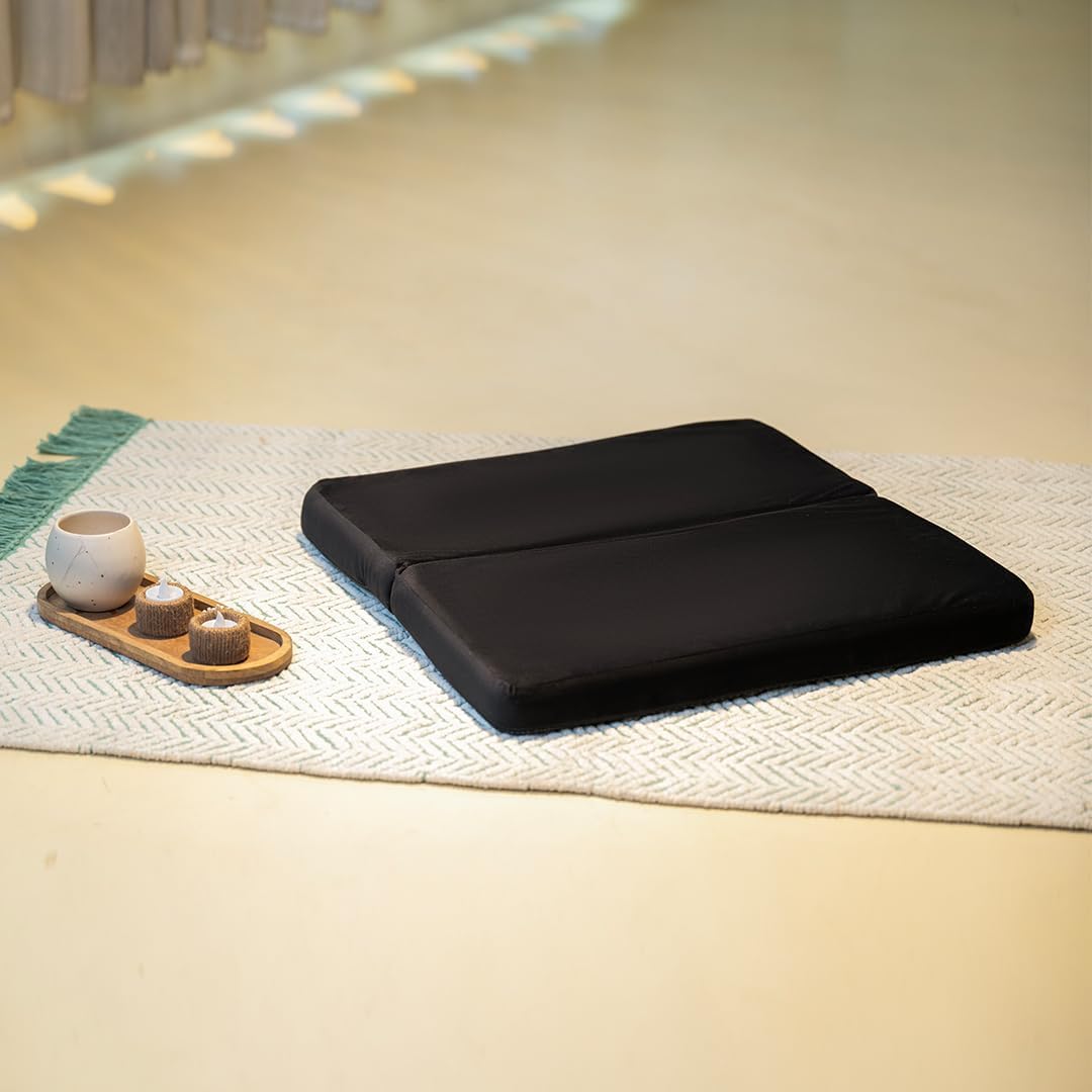 Yogayam-Peace Yoga Meditation Seat Cushion-Comfortable Floor Pillow, High-Density Foam Yoga for Seating (Light Weight, Easy to Carry)