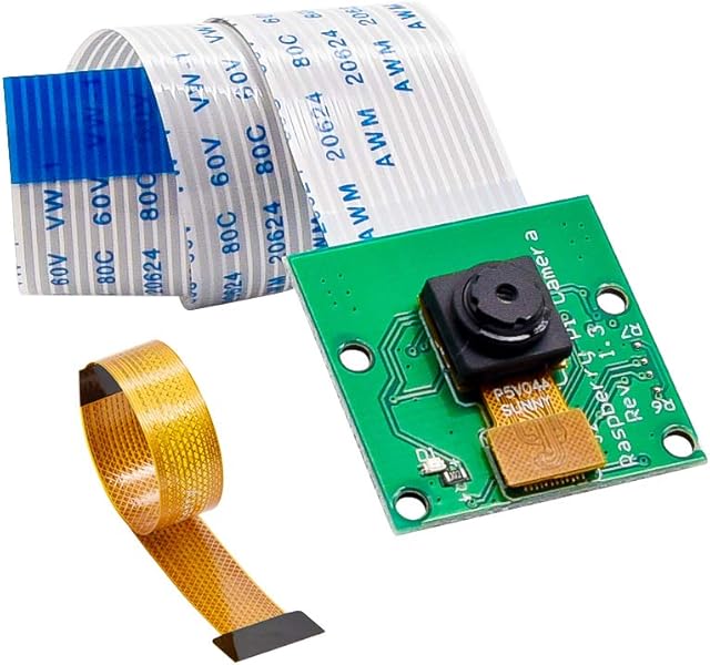 KEYESTUDIO Raspberry Pi Camera Module 1080P 5MP Mini Camera Video Module with FFC Flex Cable for Raspsberry Pi 4, Raspberry Pi 3 B+, Pi Zero W for Programing Projects