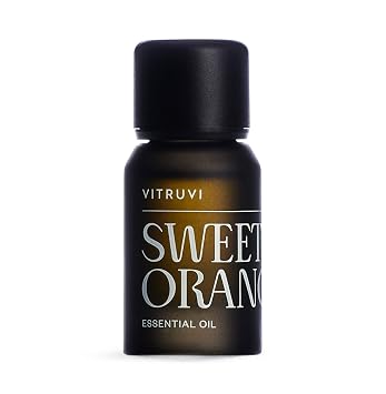 Vitruvi Organic Sweet Orange ، زيت أساسي نقي 100٪ 0.3 أونصة سائلة