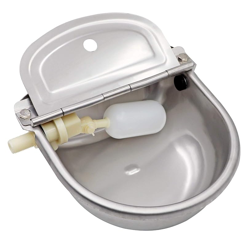 Bebedouro Automático para Cães e Cavalos em Aço Inoxidável 304 com Boia de Latão MUDUOBAN 2,5 L