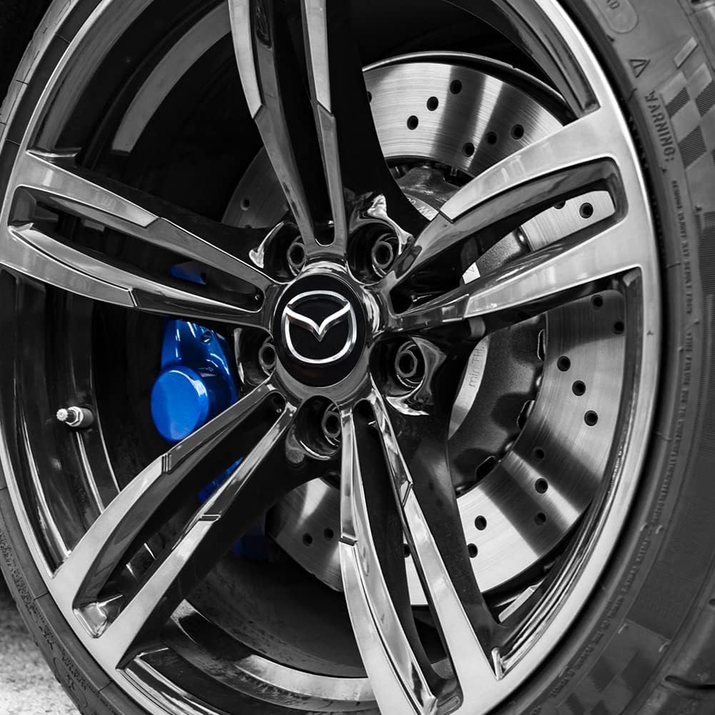Cache Moyeu Roue Mazda CX-60 56mm X4 - ABS Noir, Anti-Poussière, Protection Étanche