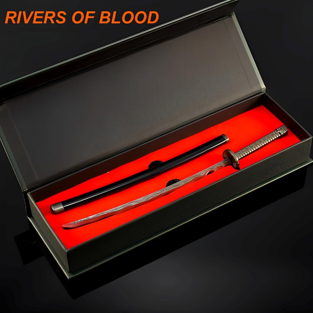 Elden Ring Rivers of Blood Model Kolekcjonerski – 30 cm Metalowa Replika, Dekoracja Biurka Gamingowego, Przedmiot Kolekcjonerski dla Fanów & Unikalny Prezent dla Graczy