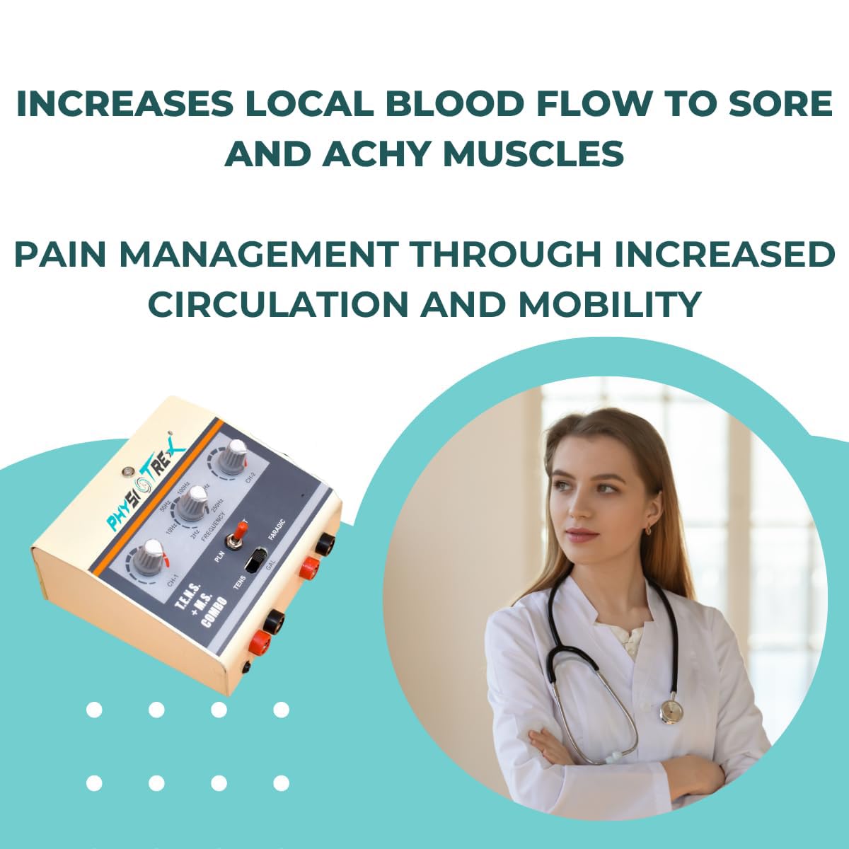 PHYSIOTREX Mini Corded Electric Tens and Muscle Stimulator 2 Channel Mini Tens Ms Whole_Body Massager Machine, Multicolour PHYSIOTREX Mini Corded Electric Tens and Muscle Stimulator 2 Channel Mini Tens Ms Whole_Body Massager Machine, Multicolour