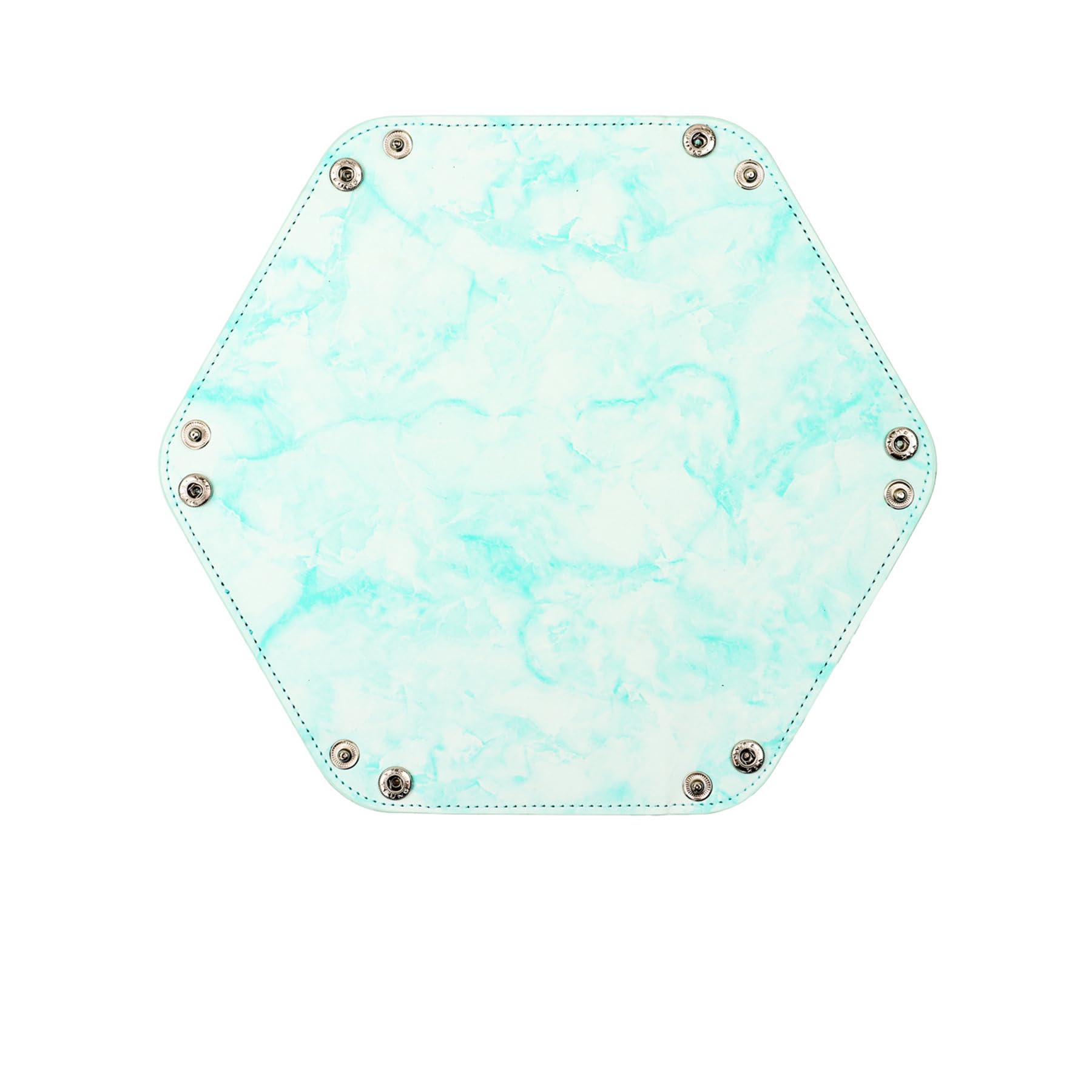 Hotooldo Double Sided PU Leather Hexagonal Dice Tray