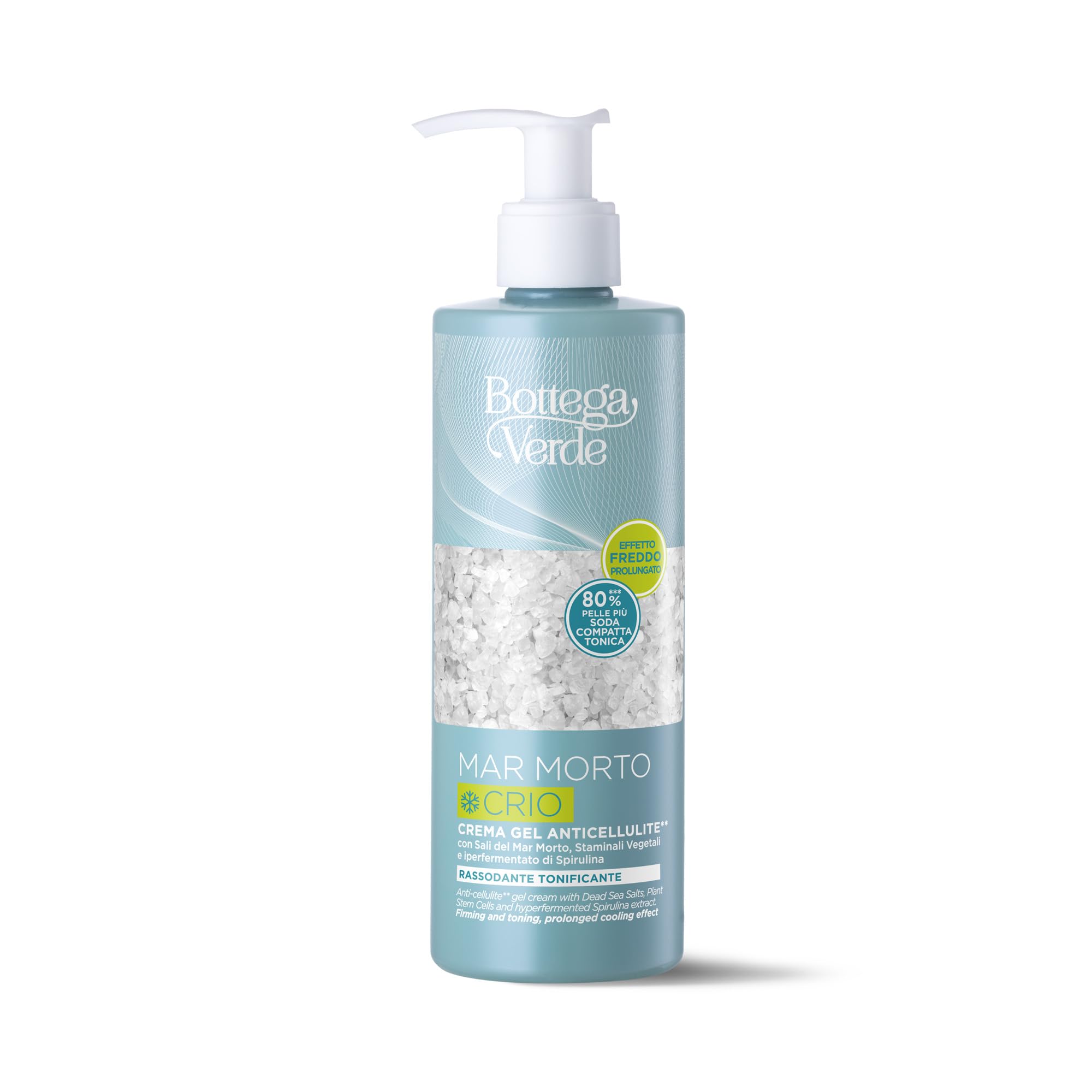 Bottega Verde - Mar Morto CRIO, Crema Gel Anticellulite, 300 ml, con Sali del Mar Morto, Staminali Vegetali e Iperfermentato di Spirulina