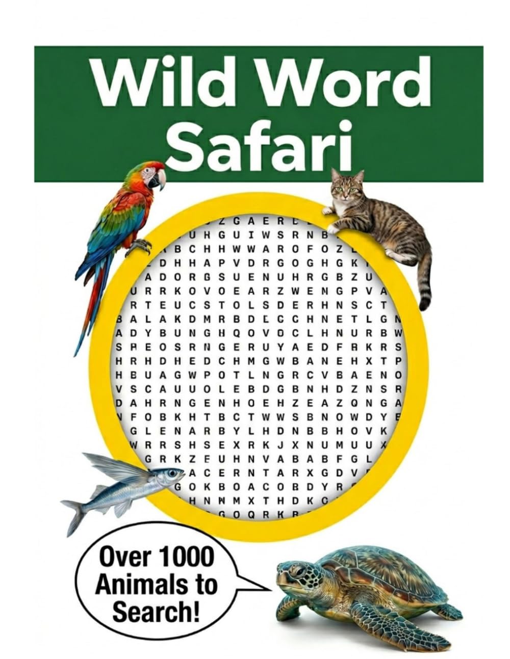 Wild World Safari: Word Search Puzzles for Adults and Kids