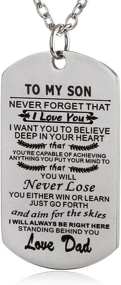 Christian Scripture Religious Dog Tag Necklace,Catholic Bible Verse Baptism Confirmation Sacrament Gifts