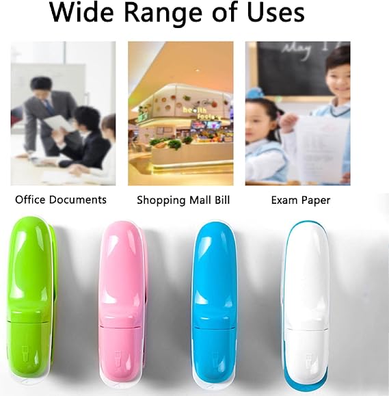 Stapleless Stapler, Manual Staplers, Portable Staple-Free Stapler for Booklet Brochures, Newspapers, Leaflets-Purple