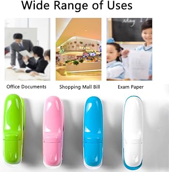 Stapleless Stapler, Manual Staplers, Portable Staple-Free Stapler for Booklet Brochures, Newspapers, Leaflets-Purple