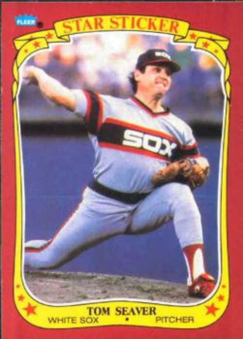1986 Fleer Star Stickers #109 Tom Seaver Chicago White Sox Official MLB Baseball Trading Card in Raw (EX-MT or Better) Condition