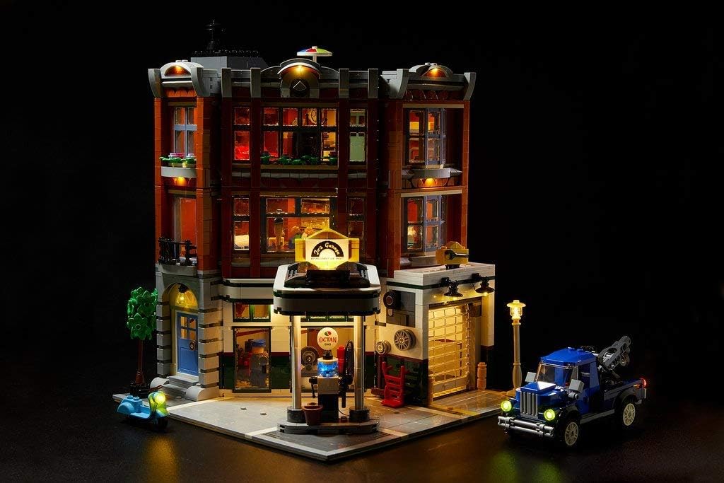 LED Lighting Kit for Your Lego Expert Corner Garage Set 10264 (Lego Set Not Included)