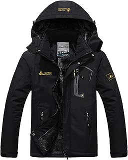 Jaqueta à prova de vento masculina,Casaco impermeável para esqui masculino de montanha Casaco impermeável para esqui Casaco impermeável de inverno Casaco quente para acampamento, c