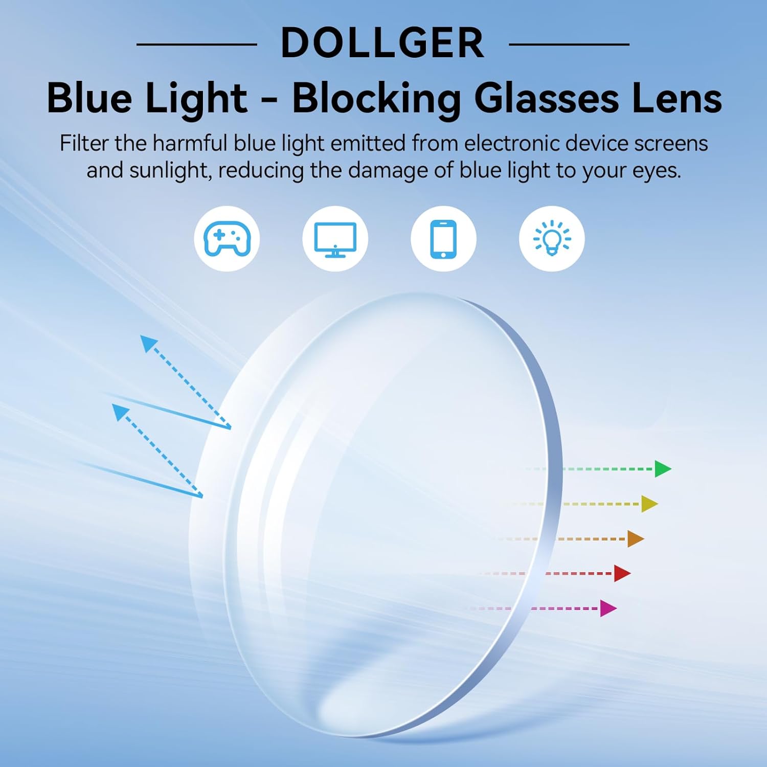 Dollger Blue Light Blocking Glasses For Woman Men Retro Oval Computer BlueLight Glasses Clear Lens Non-Prescription - Image 6