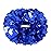 Hooshing 2PCS Blue Pom Poms Cheerleading Holographic Spot Cheer Pompoms with Baton Handle for Team Spirit School Sports Cheering
