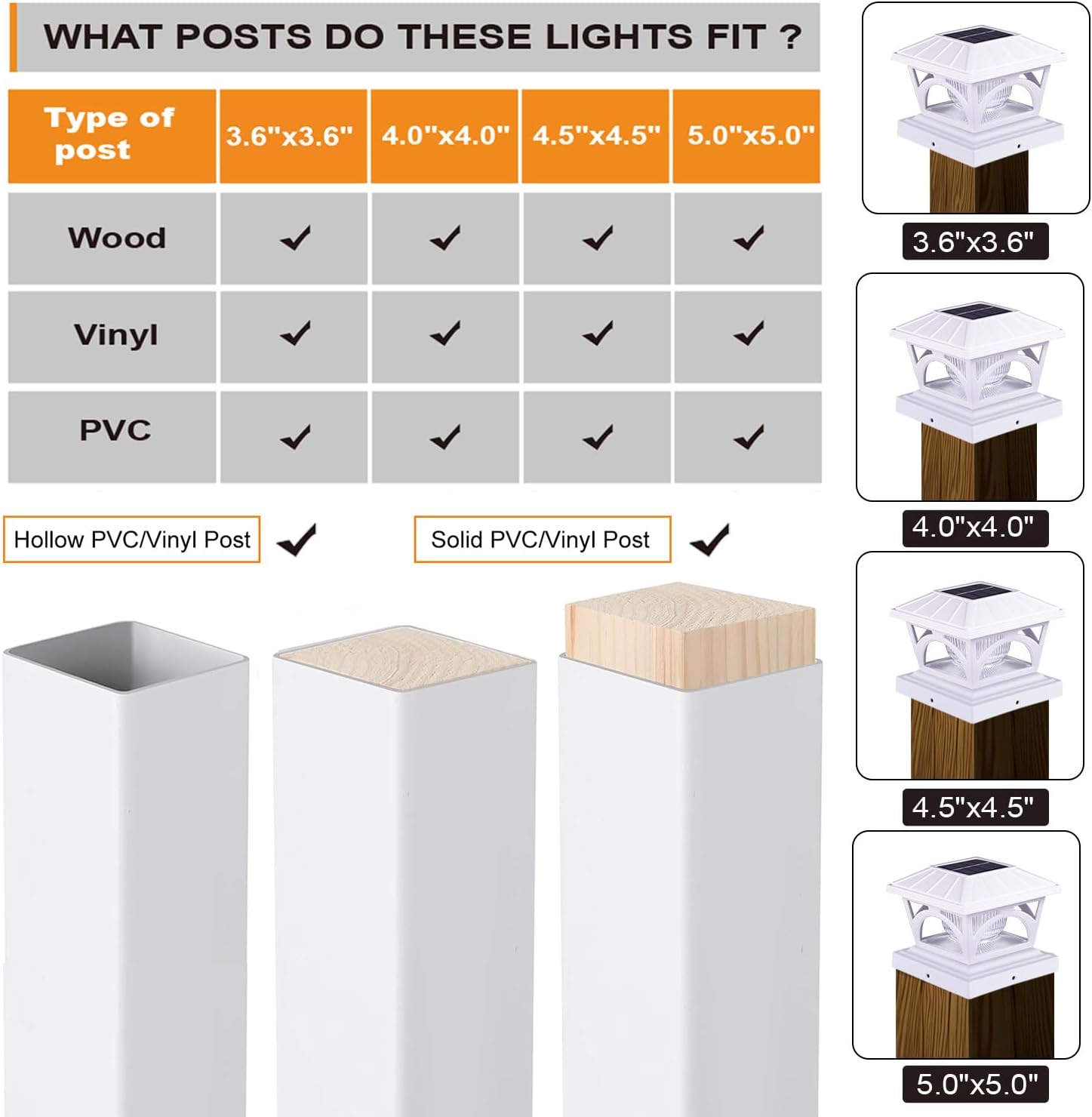 Solar Post Cap Lights, 9 Colors to Choose, 20 Lumens, Warm White & RGB Automatic Cycling & Fixed RGB Color 3 Modes for 3.6x3.6 4x4 4.5x4.5 5x5 Wooden/Vinyl Posts Decoration, White 12 Pack