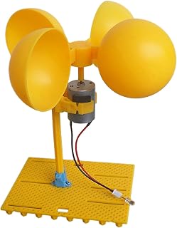 Wind Turbine Generator Kit – DC Dynamo Generator for Educational Wind Energy Projects, 12V Small Wind Turbine Motor, 0-20V Output, 200–6000 RPM, DIY Wind Power Generator Kit with