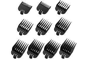 Wahl Clipper Guards-Black. Set of 10 Cutting Guides for Wahl & Babyliss...