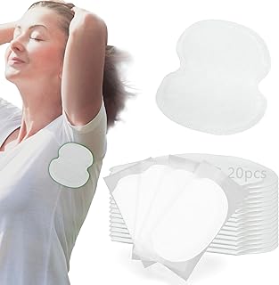 Armpit Sweat Pads for Women and Men, Underarm Sweat Pads, 20-Pack Large Invisible Sweats Guards, Neutralize Odors, Super Absorbent, No-Leak Protection
