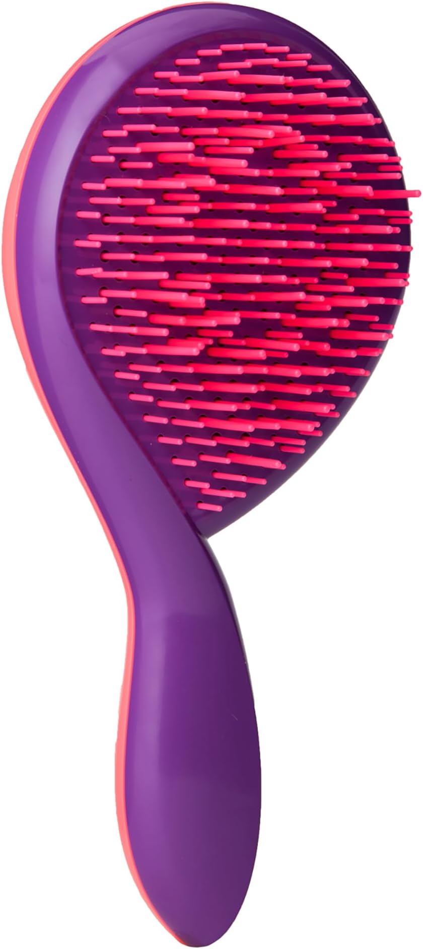 Michel Mercier The Girlie Detangle Brush - Painless Detangling Brush - Easy Grip Hair Brush Design - Thick and Curly Hair - Pink-Purple - 1 pc