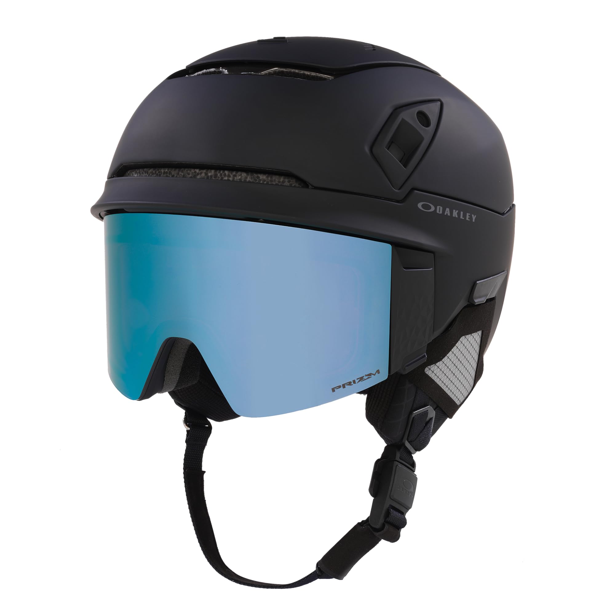 Oakley MOD7 Black/Prizm Sapphire Iridium Small Integrated Ski Helmet + Goggles for Men for Women + Bundle with Collapsible Water Bottle with Carabiner
