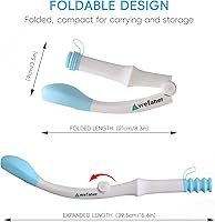Vista 3 de Ayuda Plegable para Inodoro, Varita de Limpieza Cómoda de 15.6" de Largo Bottom Buddy Ayudas de Papel Higiénico para Ir al Baño, Autoayuda