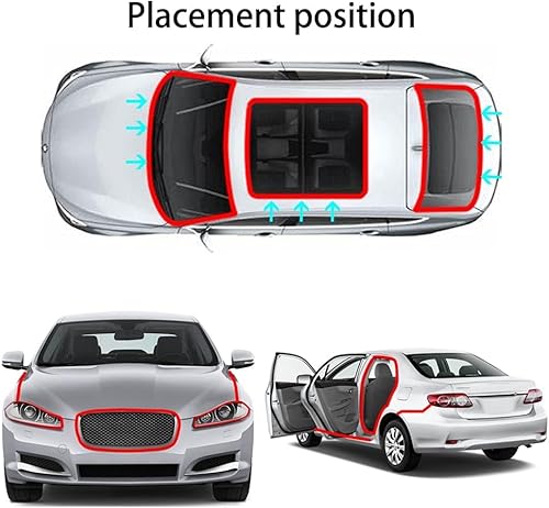 Miniatura 4 de AUTOXBERT Tira de sellado de automóvil en forma de T de 13.1 ft, tira de sellado universal de goma para moldura de borde de parabrisas de automóvil,