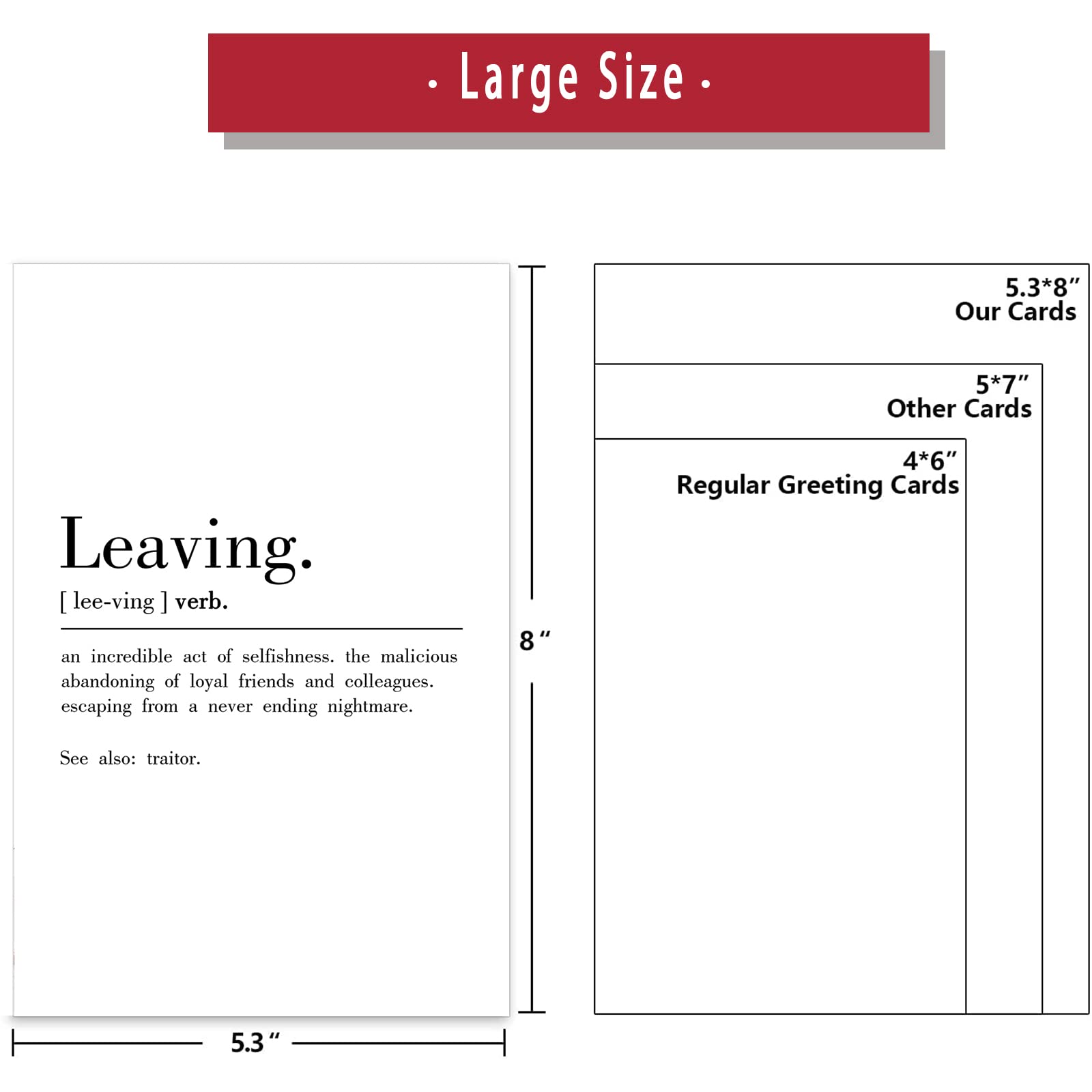Funny Going Away Gift for Coworker, Leaving Definition Card for Him Her, Naughty Coworker Gifts for Women