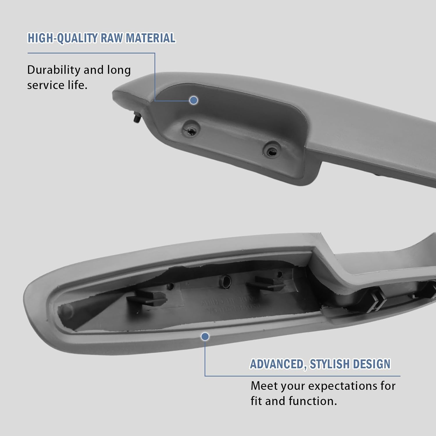 80979 80980 Front Door Arm Rests Fit for Suburban Silverado Sierra C/K-Series 1995-2002, Driver and Passenger Side, Manual Window Model Light Grey‎ 15999135, 15999136