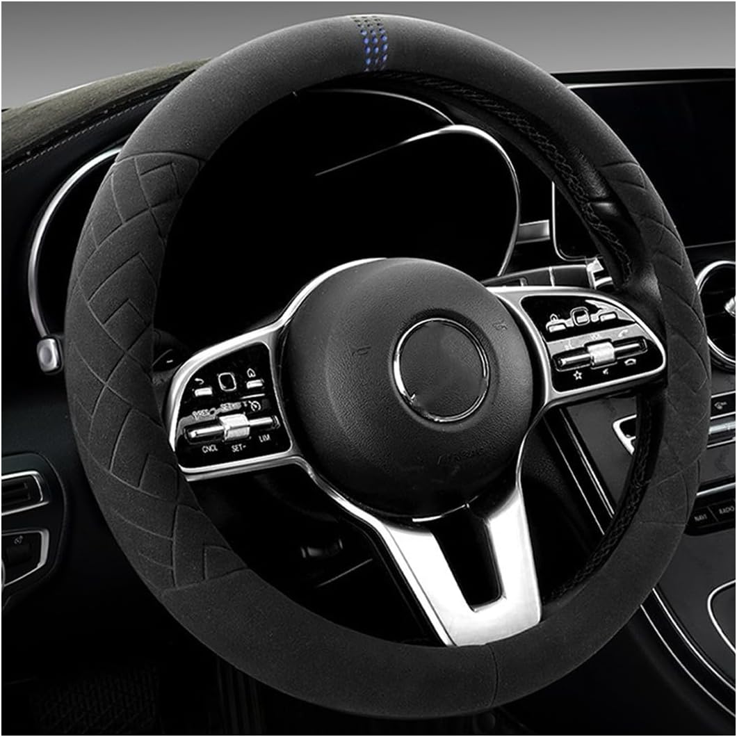 Bittwee Car Suede Steering Wheel Cover, NonSlip Protector