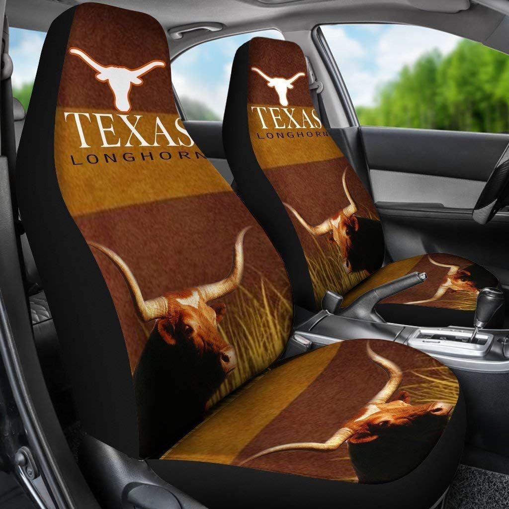 Amazing Texas Longhorn Cattle (Cow) Print Car Seat Covers image 3