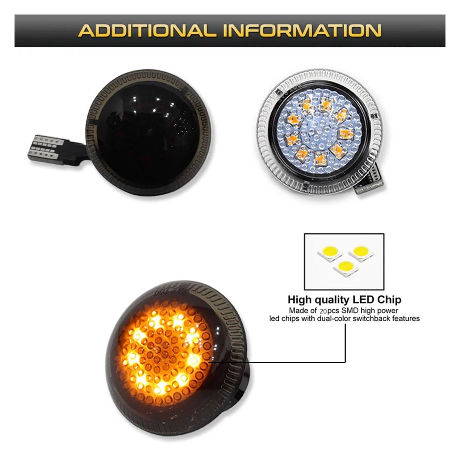 Indicatore Segnale Per Ford Per Transit 2010-2021 Paraurti Anteriore Indicatore Direzione Lampada 2 Pezzi Ambra Giallo T10 12V Luci Posizione Laterali A LED luce Indicatore Direzione