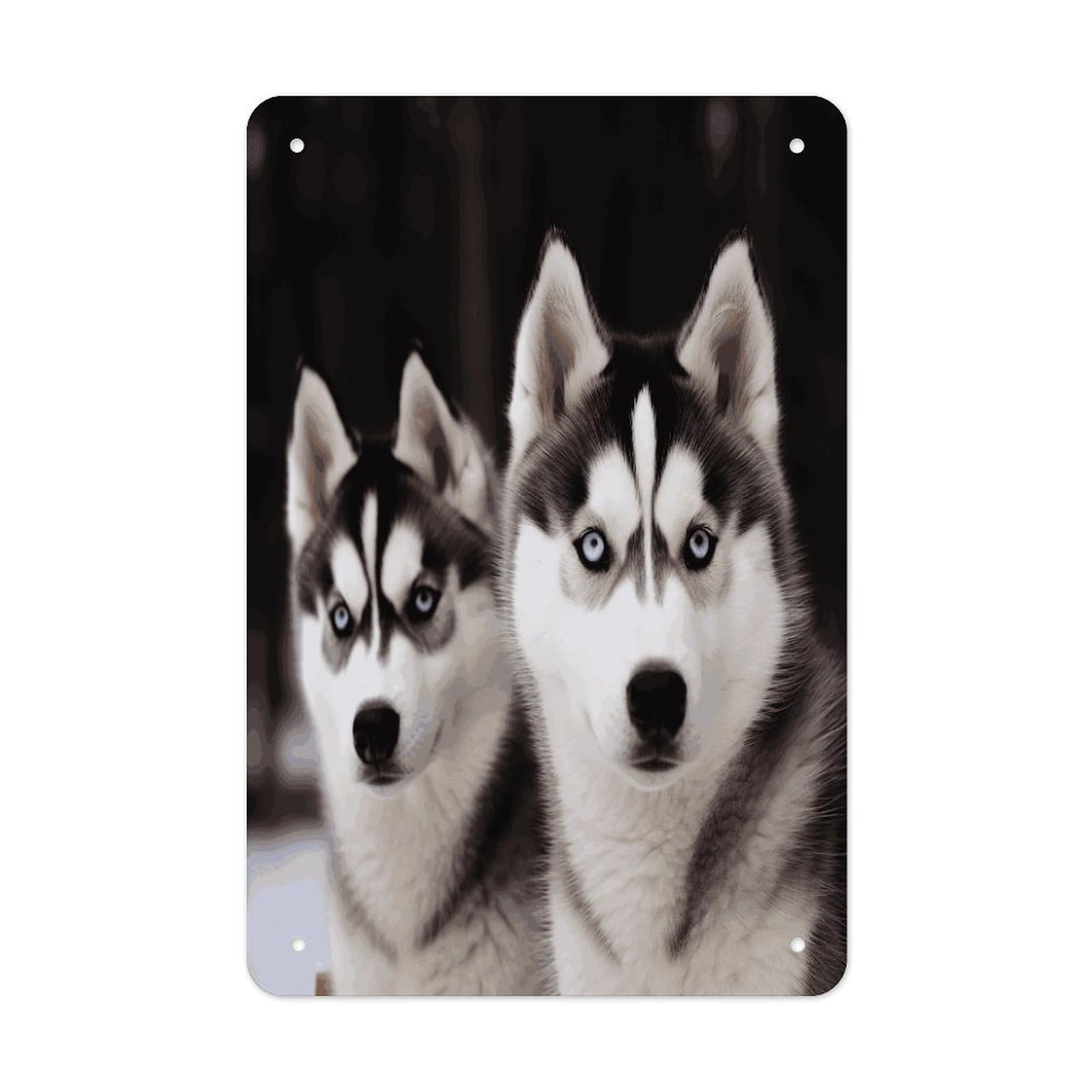 Btcowzrv Style Husky Dog Metal Tin Sign Wall Decor Hanging Plaque