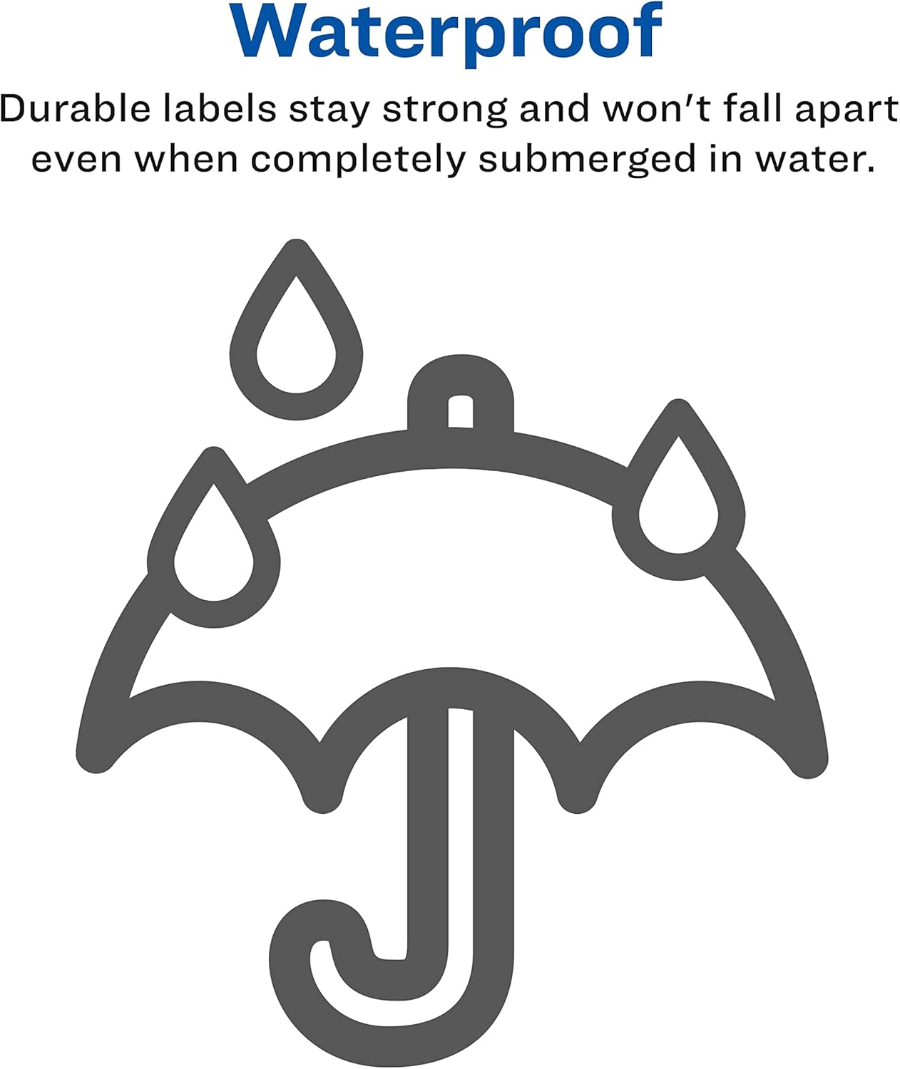 Avery Waterproof White TrueBlock Film Labels with SureFeed Technology, 1" x 2-5/8", Rectangle, Permanent Adhesive, for Laser Printers, 300 UV/Chemical/Tear Resistant Labels, (35520), Made in Canada