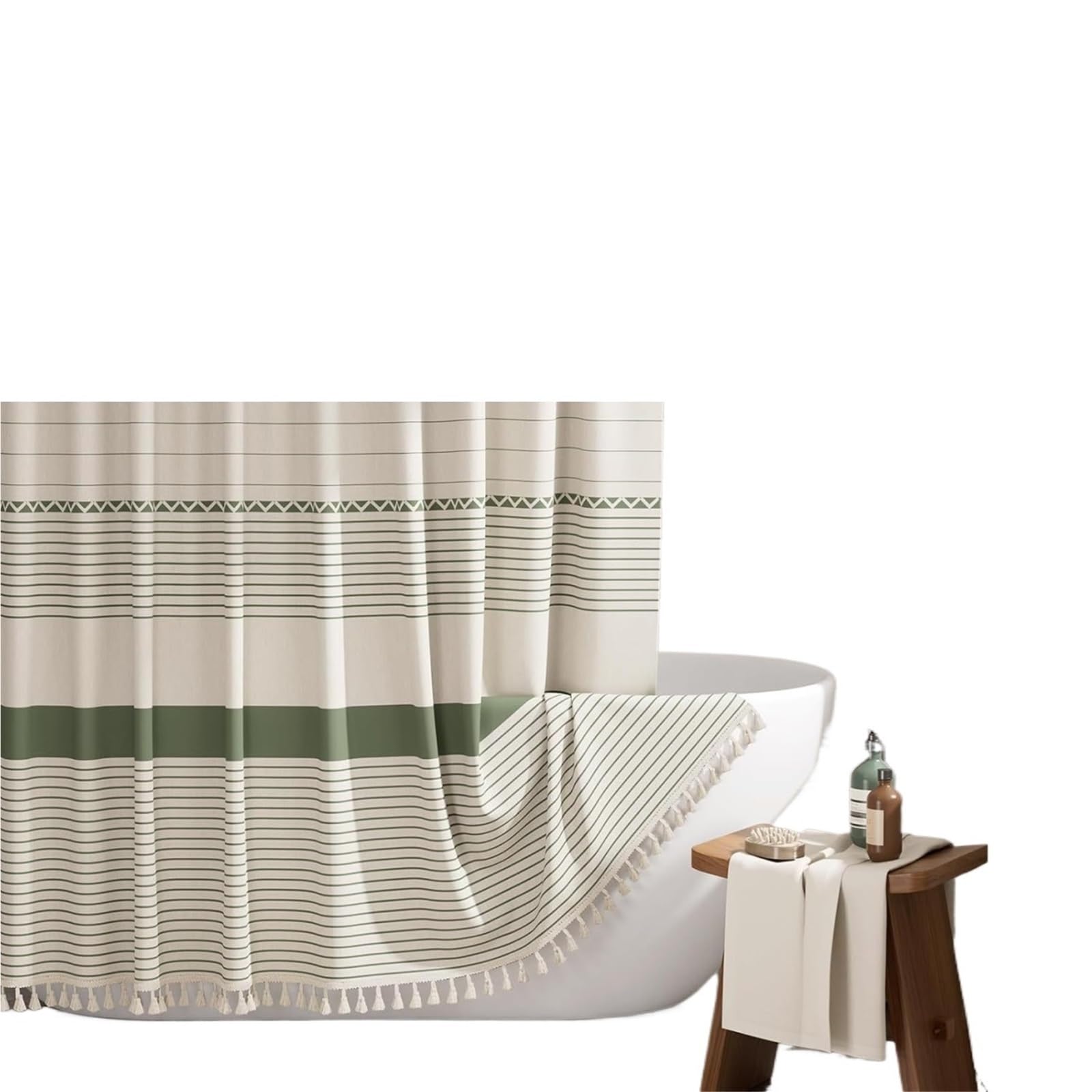 MZSKLW Shower Curtain Linen Shower Curtain, Hotel Bathroom, Household, Water-resistant Thickened