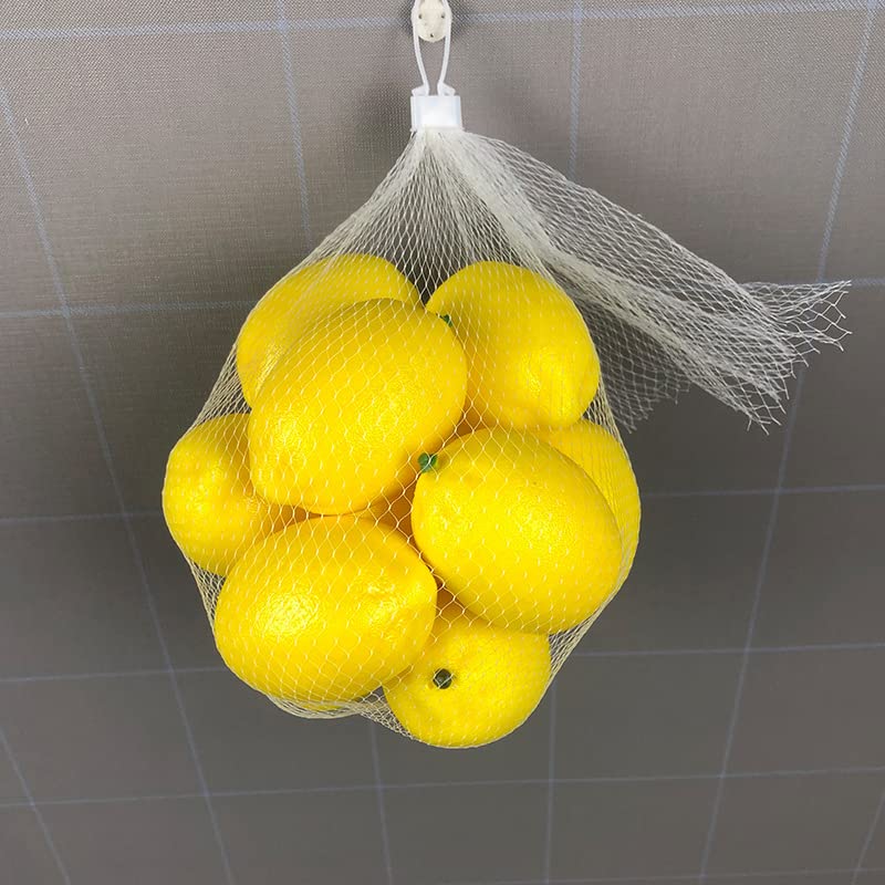 Set di 30 limoni finti, frutti artificiali per feste di limonata, decorazione da tavolo in cucina, oggetti di scena fotografici (5 cm di diametro.)