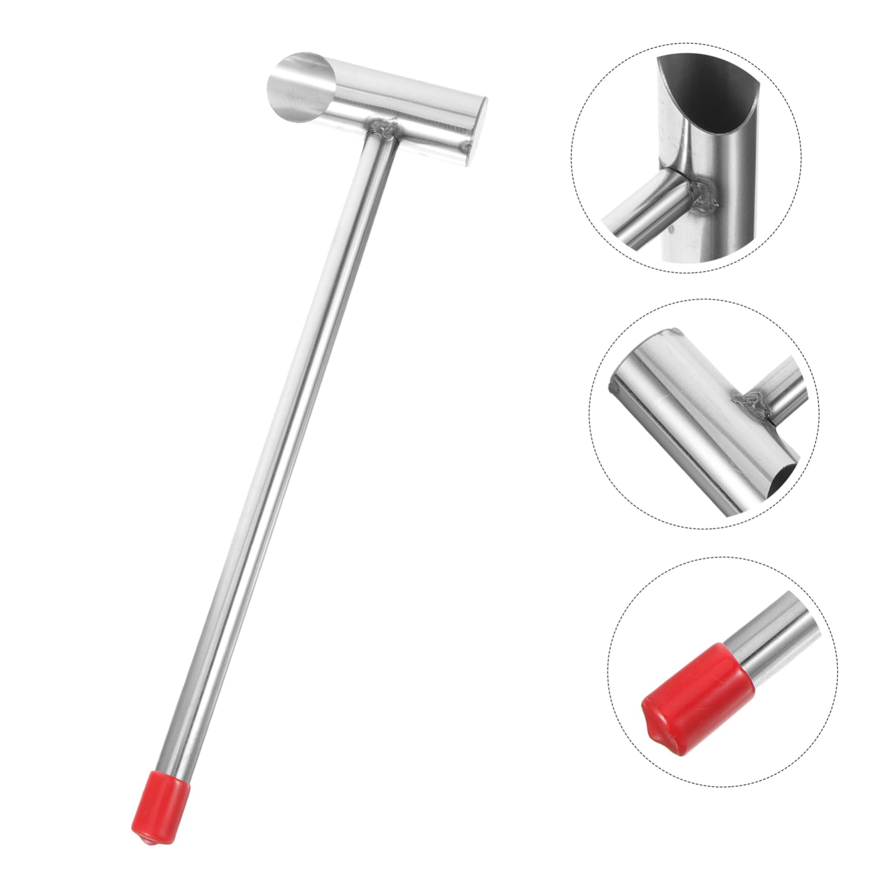 OKUMEYR Convenient Marshmallow Sugar Scooper Stainless Steel Long Handle Scoop for Kitchen Bars and Supermarkets Easy to Clean Reusable Sugar Scoop for Candy Machine Random Color