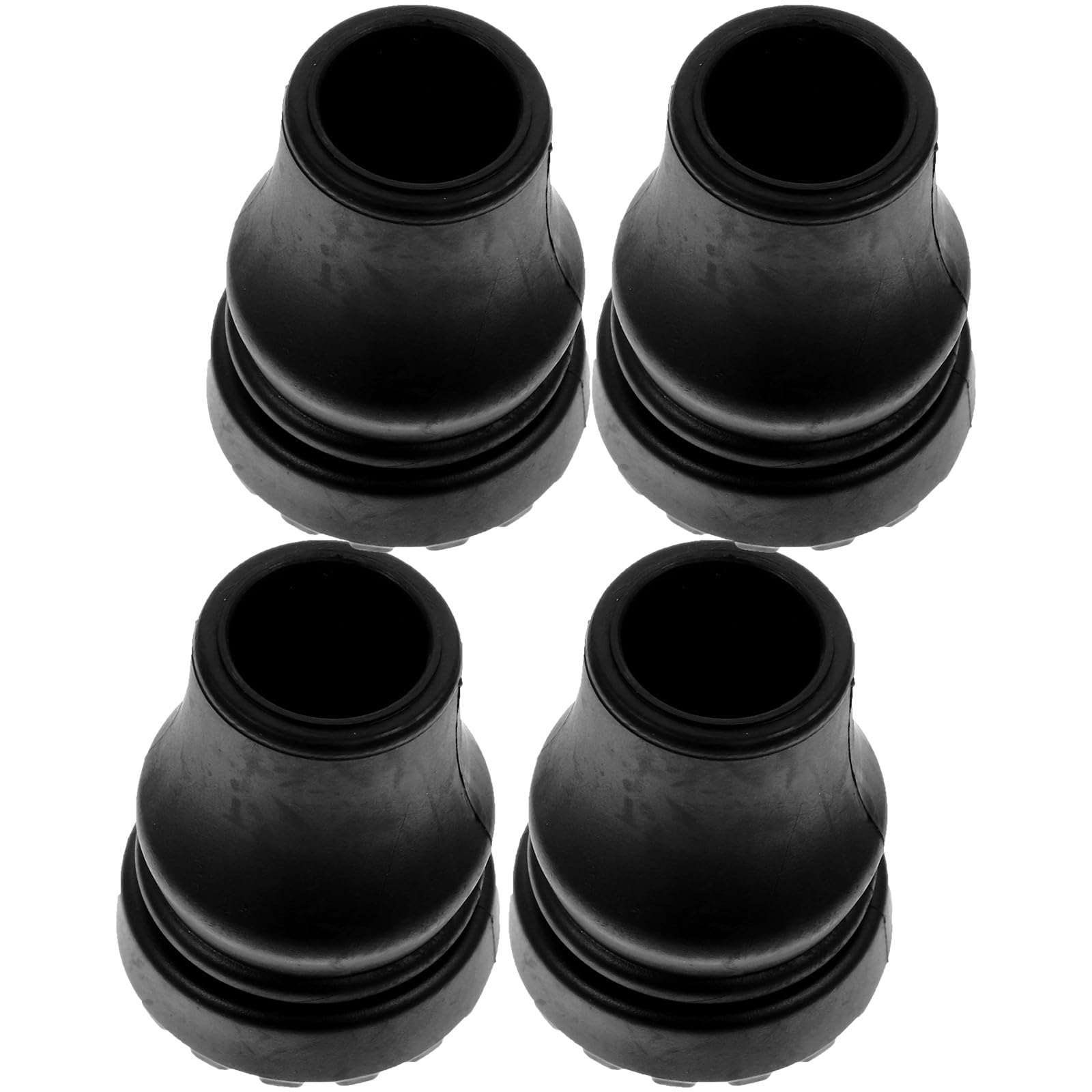 4 Stück Rutschfeste Fußüberzüge für Trekkingstöcke und Krücken aus Pvc Einfache Montage Stabile Gummipuffer für Senioren und Outdoor Einsatz