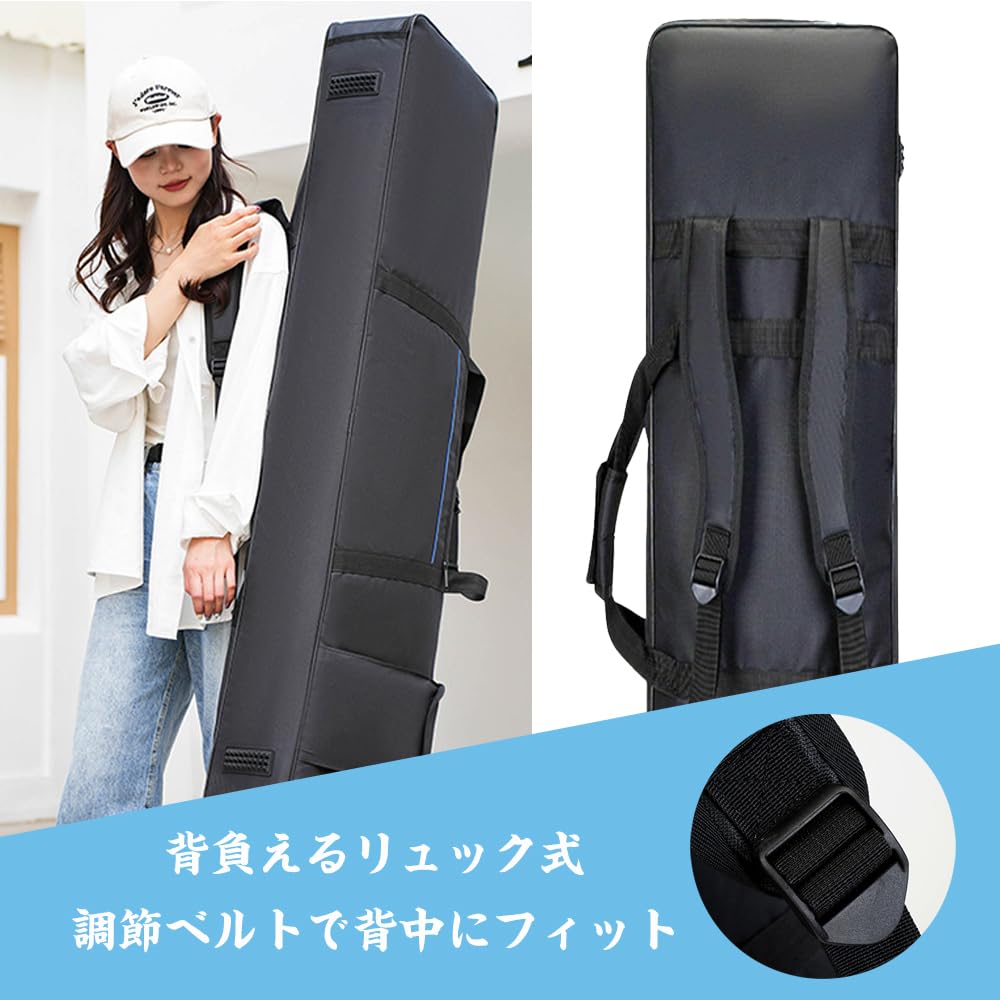 JIMIGUGU キーーボードバッグ 電子ピアノ 88鍵盤用 ケース リュック式 手持ち 2WAY ソフトキーーボードバッグ