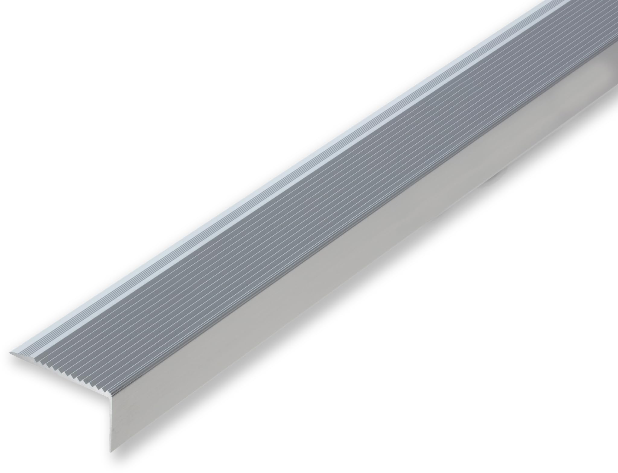 Treppenwinkel 50 x 28 x 1700 mm silber/ungebohrt | stabil & rutschhemmend 3 mm Materilstärke hochwertiges Treppenkantenprofil in L Form
