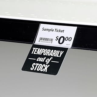 Black Plastic Shelf Talker 