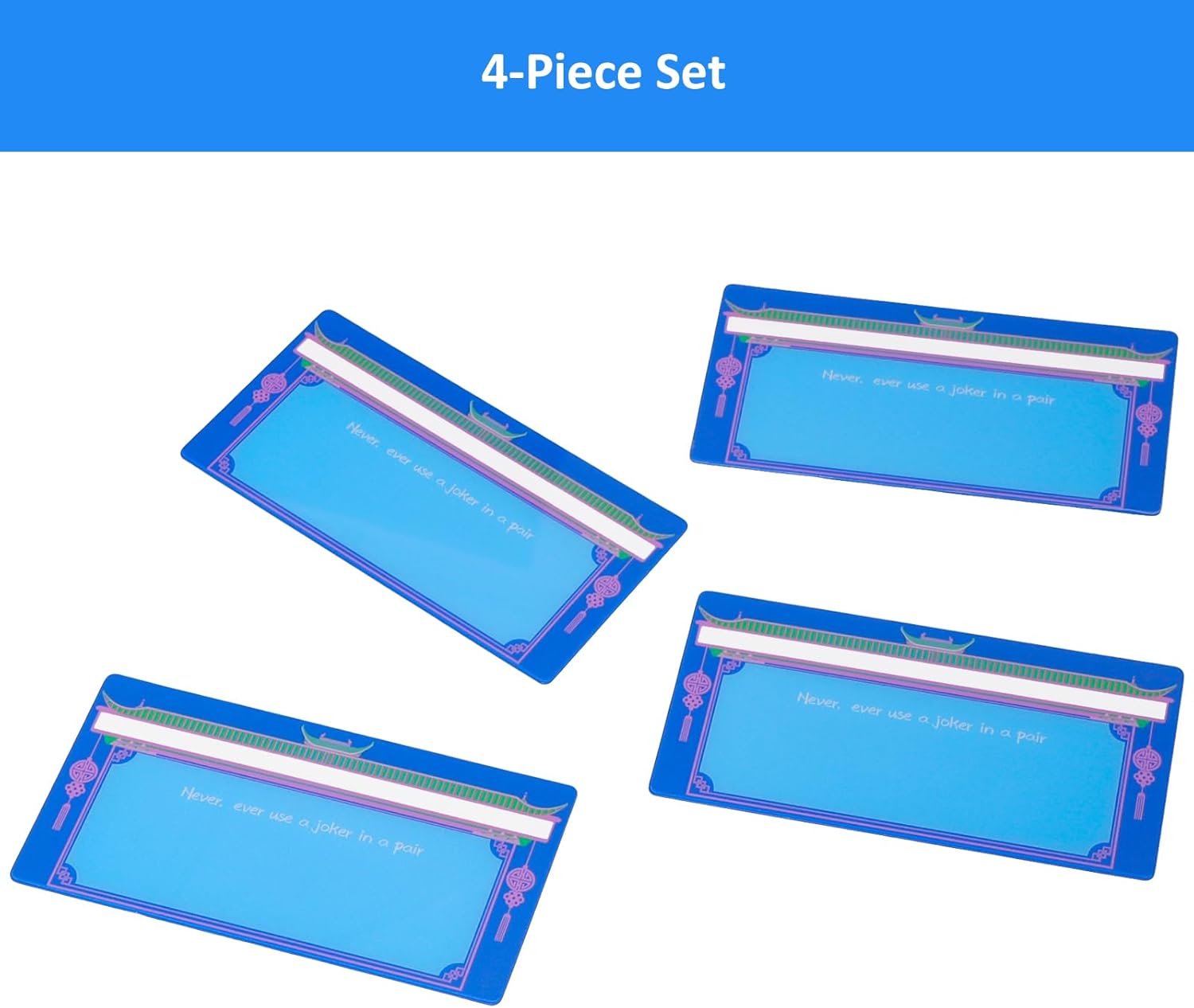 TIASUSAN 4 Pcs Mahjong Card Guide and Line Finder for Mahjong Lovers, Accessory for Travel, Parties, Competitions, Game Nights