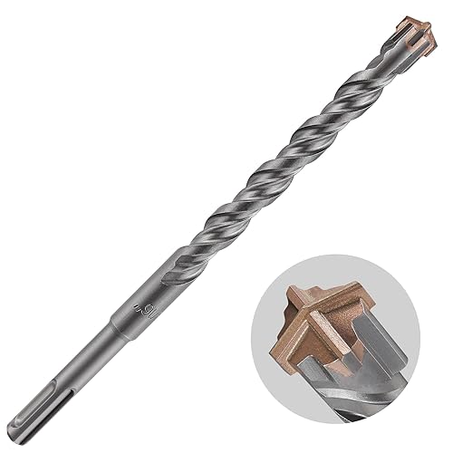 Miniatura 21 de Broca para hormigón, 3 piezas de 1/2 "x 10"-8" Material de carburo de doble rosca de tipo cruzado adecuado para hormigón, ladrillo, paredes