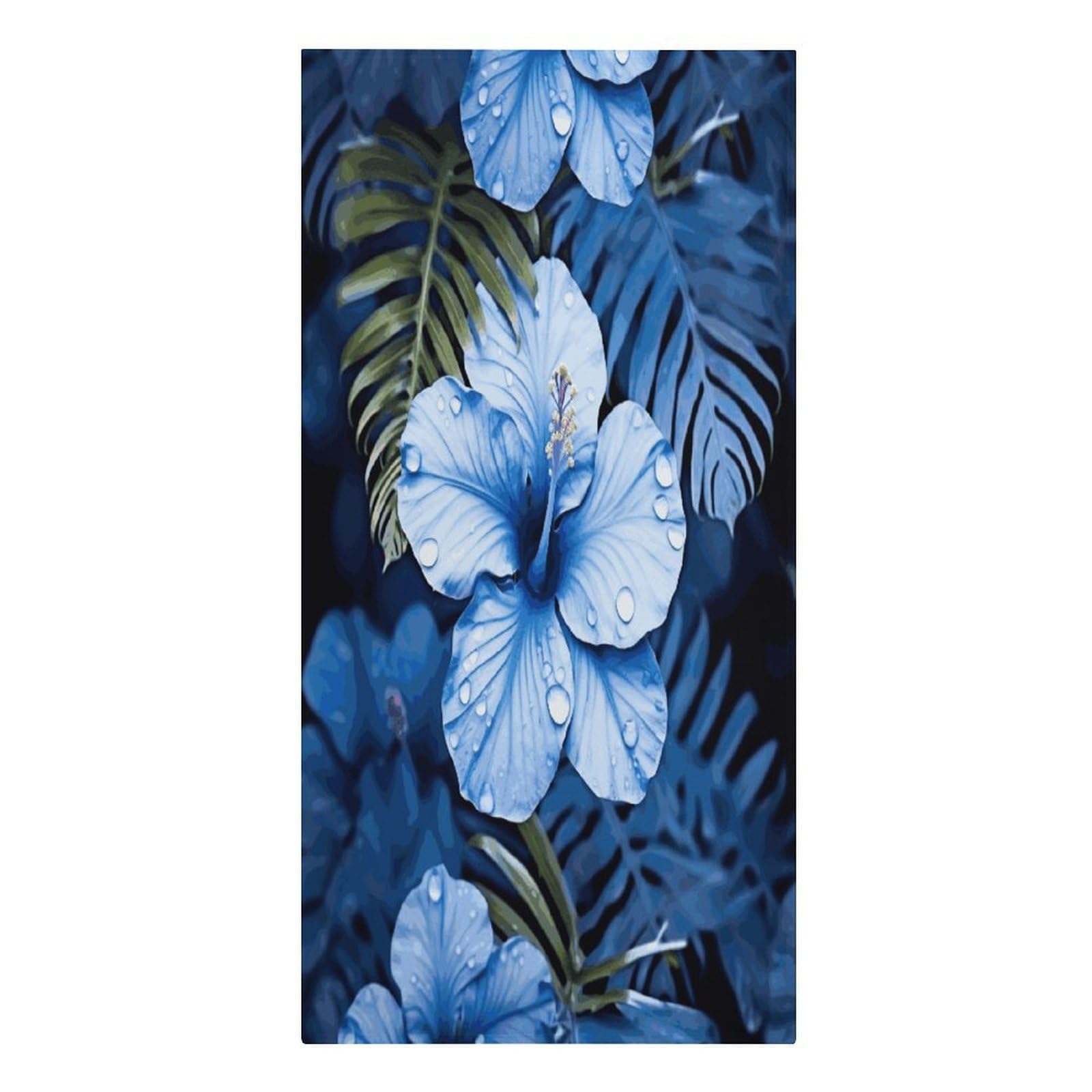 FekiLoot Blue Flower Tropical Towels Soft Oversized Beach Towels Absorbent Sand Free Bath Towel Travel Compact Swim Towels Lightweight Quick Dry Pool Towel Large Beach Blanket 30" X 61"