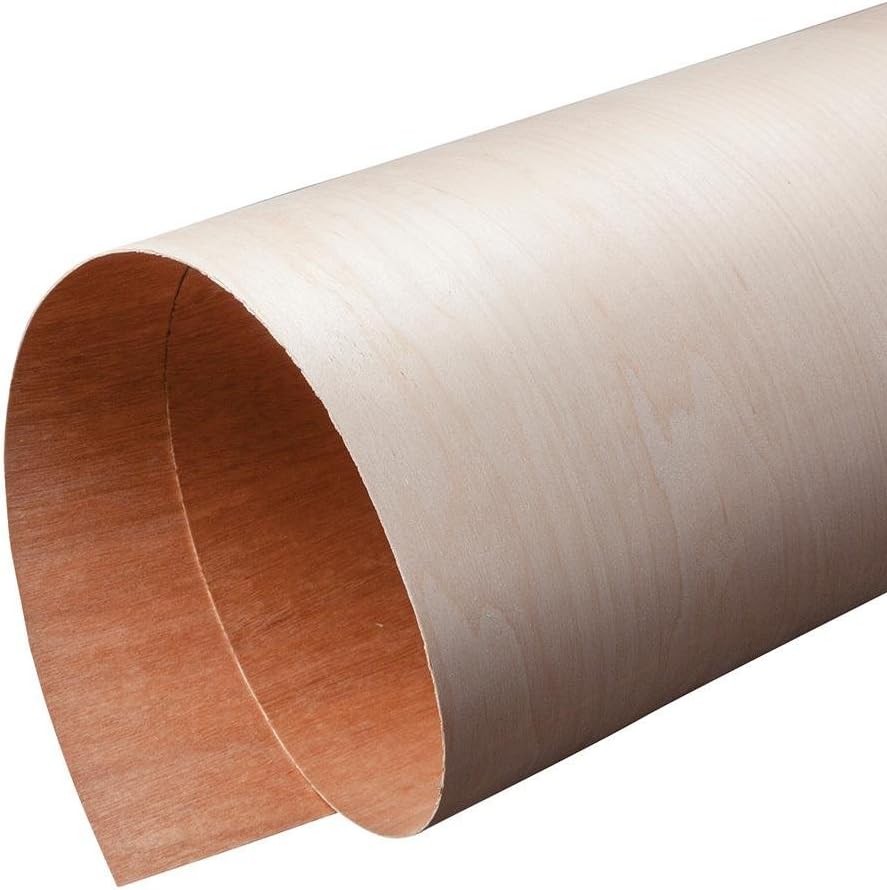 Rockler Two-Ply Wood Veneers 24" x 96", Pre-Sanded Flexible Veneer 2/59" Thick, No Black Line, Premium Wood Wall Veneer for Cabinets, Furniture, Panels, DIY Woodworking Projects.