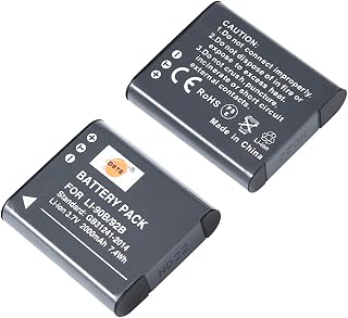 DSTE 2PCS LI-90B LI-92B (2000mAh/3.7V) Battery Compatible for Olympus SH-1, SH-50, iHS SH-60, SP-100, Tough TG-1, TG-2, TG-3