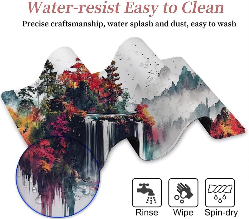 Tapis de souris XXL bords cousus durable friction modérée