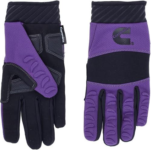 Cummins Guantes mecánicos para mujer, antivibraciones, antiabrasión, guantes de trabajo mecánicos para todas las estaciones, para todo uso, morado,
